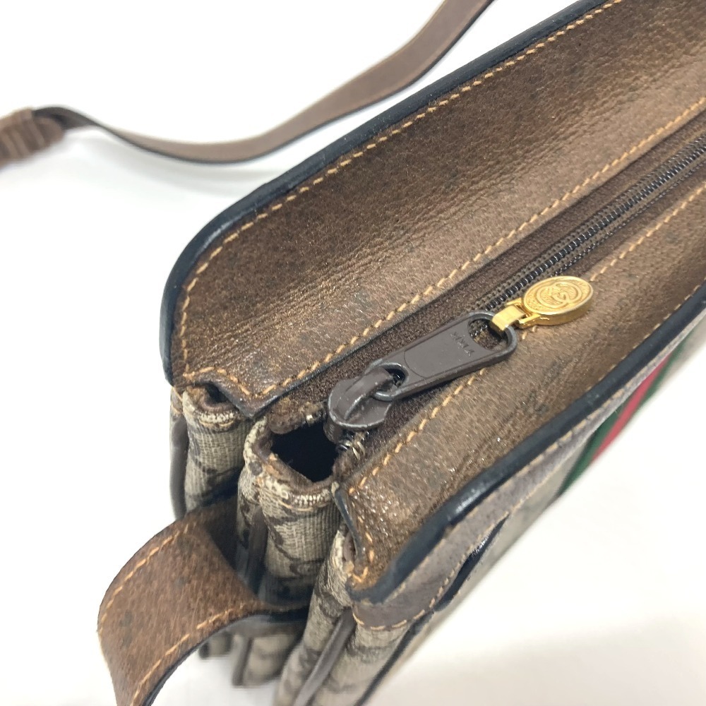 Gucci Sherry Line Crossbody Shoulder Bag Brown Canvas - Picture 12 of 15